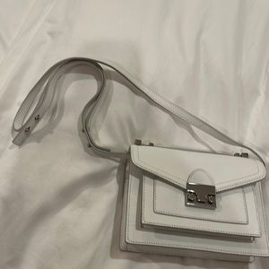 Loeffler Randall white leather structured handbag. 5.5” x 8”. Perfect condition.